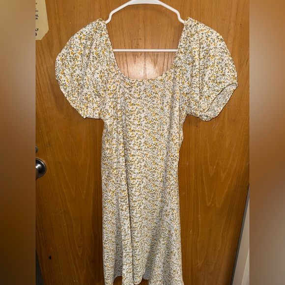 Primark Floral Dress - White and Yellow - Picture 3 of 3